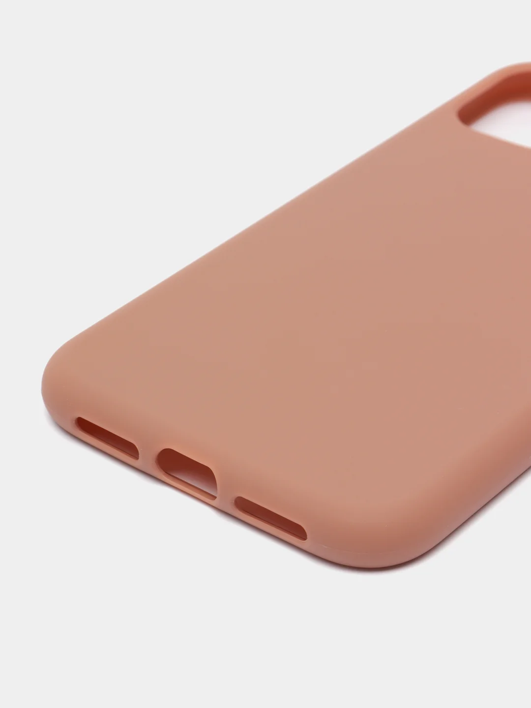 Светло-коричневый чехол для iPhone X Xs XR 11 12 mini 12 12 Pro 13 13 mini 13 Pro 14 14 Plus, силиконовый