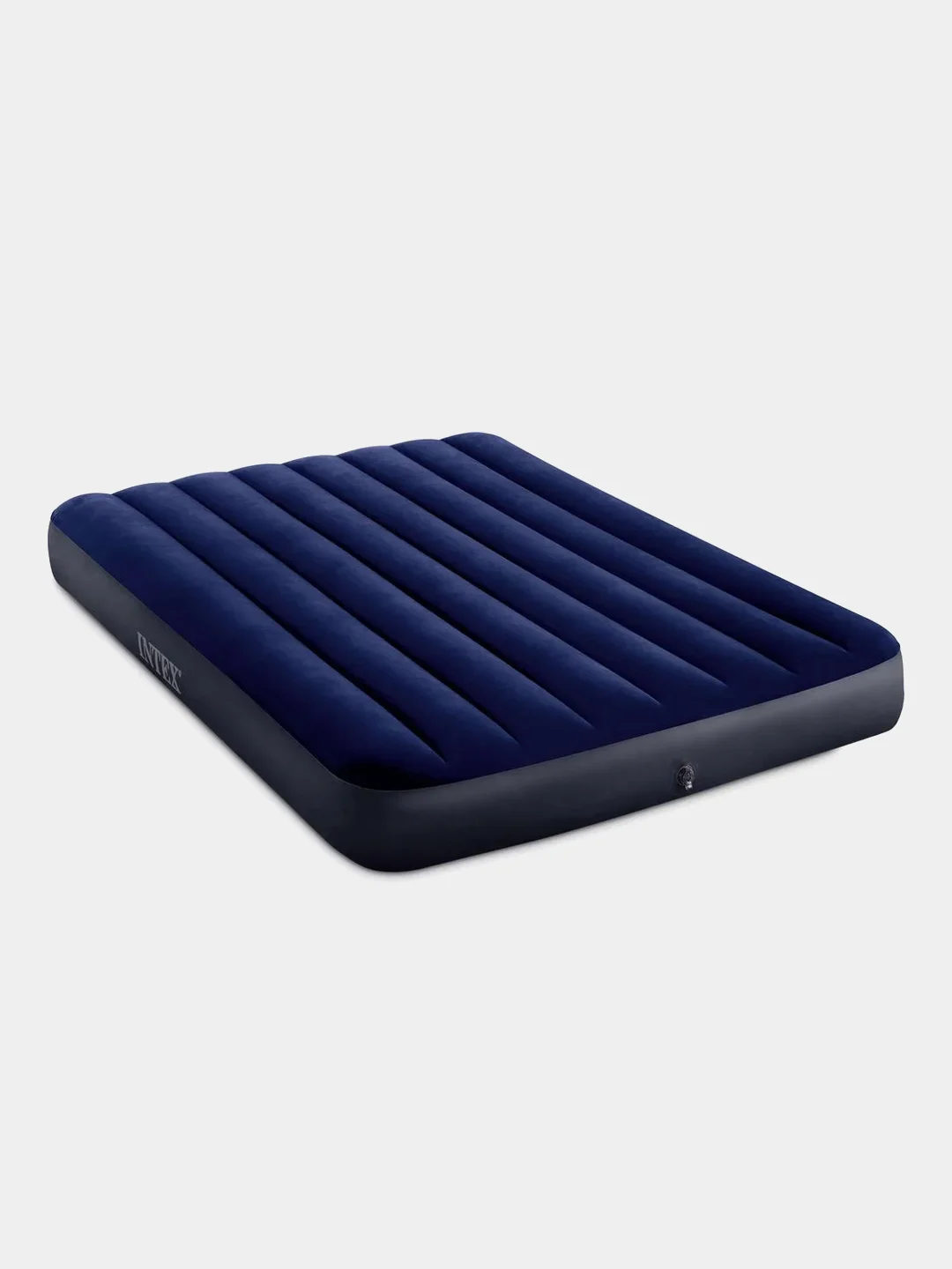 Синий надувной матрас Fiber-Tech Intex Classic downy, 137 х 191 х 25 см
