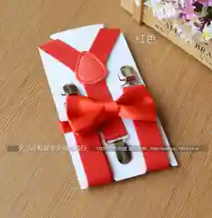 Красный подтяжка с бабочкой детские,набор подтяжки и галстук-бабочка