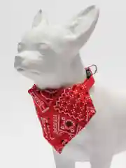 Красный ошейник бандана для собак и кошек на застёжке