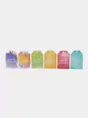 Кораллово-розовый шильдики открытки, 6 штук