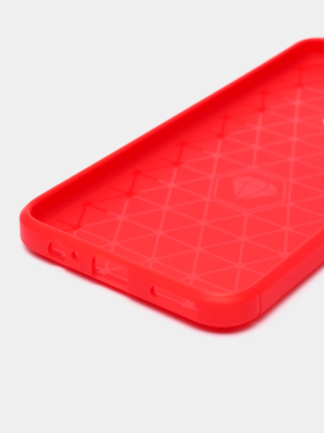 Красный чехол для Honor 9C / Huawei P40 Lite E / Y7p, имитация вставок под карбон