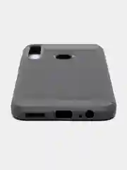 Серый чехол для Honor 9C / Huawei P40 Lite E / Y7p, имитация вставок под карбон
