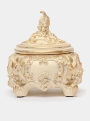 Шкатулка, слоновая кость, золото, 15х12х14 см