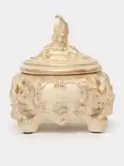 Шкатулка, слоновая кость, золото, 15х12х14 см