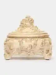 Шкатулка, слоновая кость, золото, 15х12х14 см