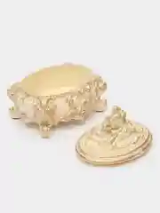 Шкатулка, слоновая кость, золото, 15х12х14 см
