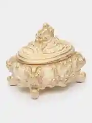 Шкатулка, слоновая кость, золото, 15х12х14 см