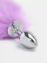 Лавандовый анальная пробка хвост, анальная пробка металлическая, анальная пробка с хвостиком