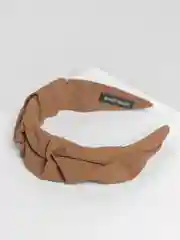 Шоколадный ободок для волос объемный, тканевый