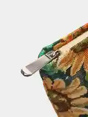 Горчичный косметичка жаккардовая "Картина маслом" сумка клатч на молнии