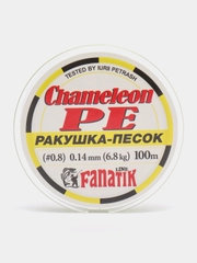 Шнур FANATIK Chameleon PE X4 100 м. (#0,8) 0,14мм. РАКУШКА-ПЕСОК