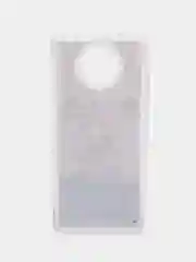 Розовый чехол Xiaomi Redmi Note 9T / Redmi Note 9 5G силиконовый переливающийся жидкий с блестками