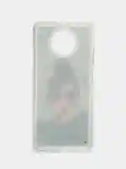 Небесно-голубой чехол Xiaomi Redmi Note 9T / Redmi Note 9 5G силиконовый переливающийся жидкий с блестками