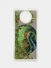Лайм чехол Xiaomi Redmi Note 9T / Redmi Note 9 5G силиконовый переливающийся жидкий с блестками