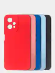 Голубой чехол для Realme 9 (5G) / Realme 9 Pro (5G) матовый с дополнительной защитой камеры