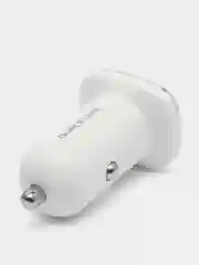 Белый автомобильная зарядка Borofone BZ12, Lightning, 2.4A