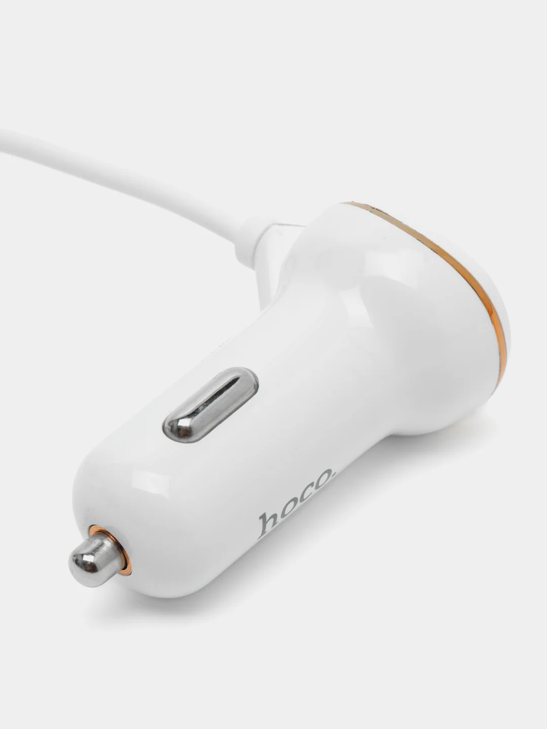 Белый автомобильное зарядное устройство Hoco Z14, для micro-USB