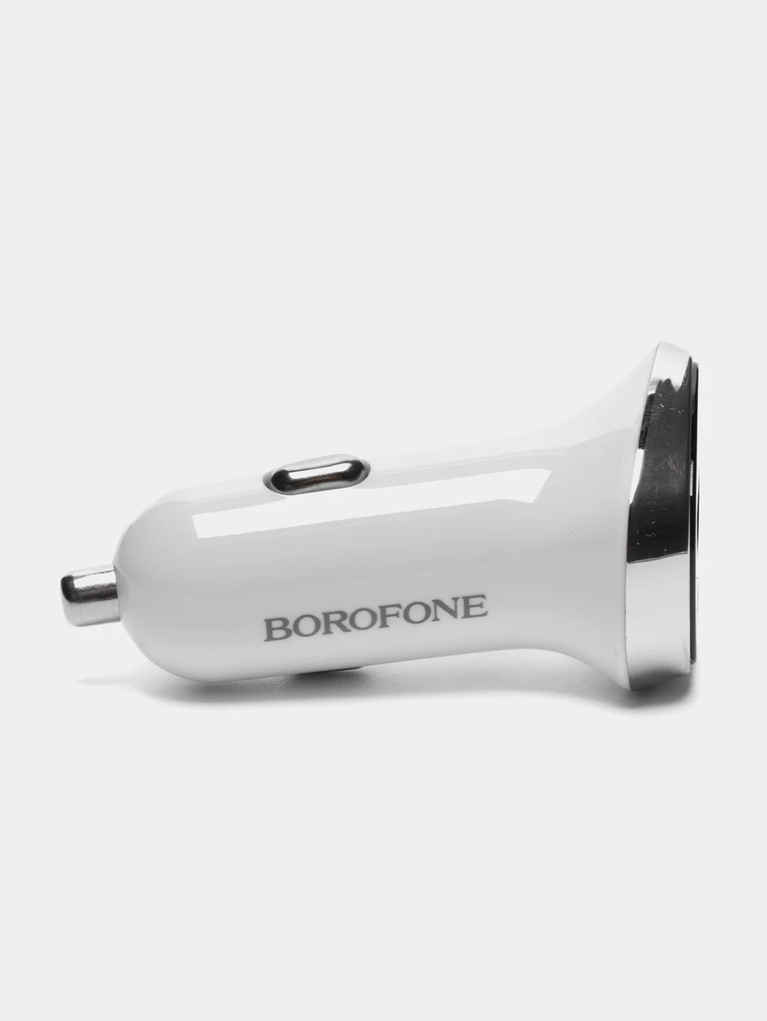 Белый автомобильное зарядное устройство Borofone BZ15, для micro-USB