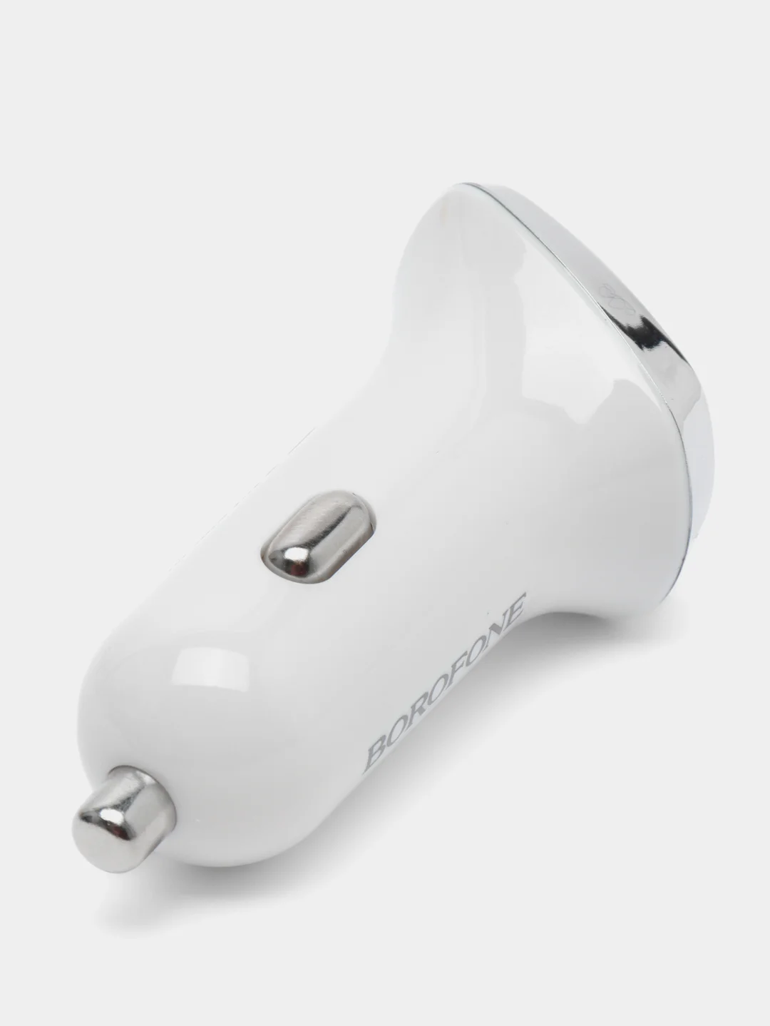 Белый автомобильное зарядное устройство Borofone BZ15, для micro-USB