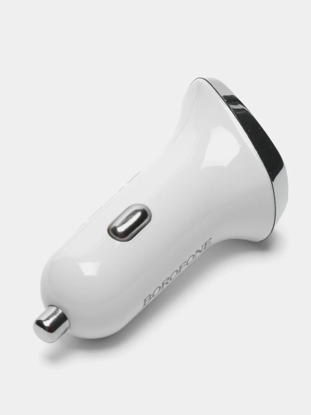 Белый автомобильное зарядное устройство Borofone BZ15, с USB-Lightning