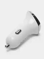 Белый автомобильное зарядное устройство Borofone BZ15, с USB-Lightning
