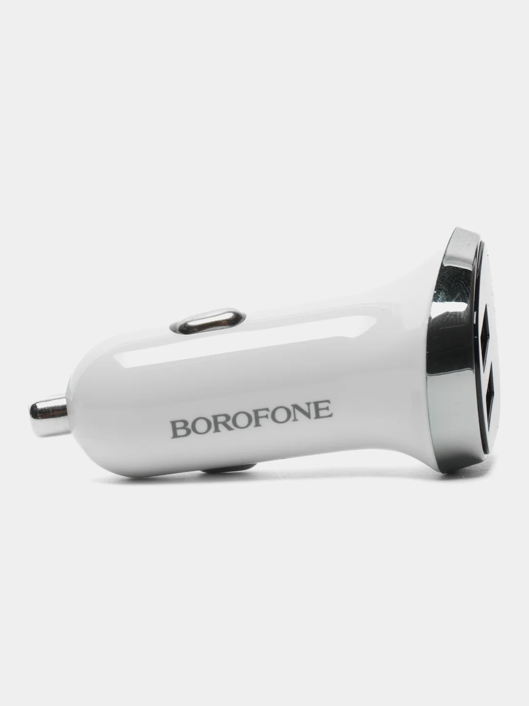 Белый автомобильное зарядное устройство Borofone BZ15, с USB-Lightning