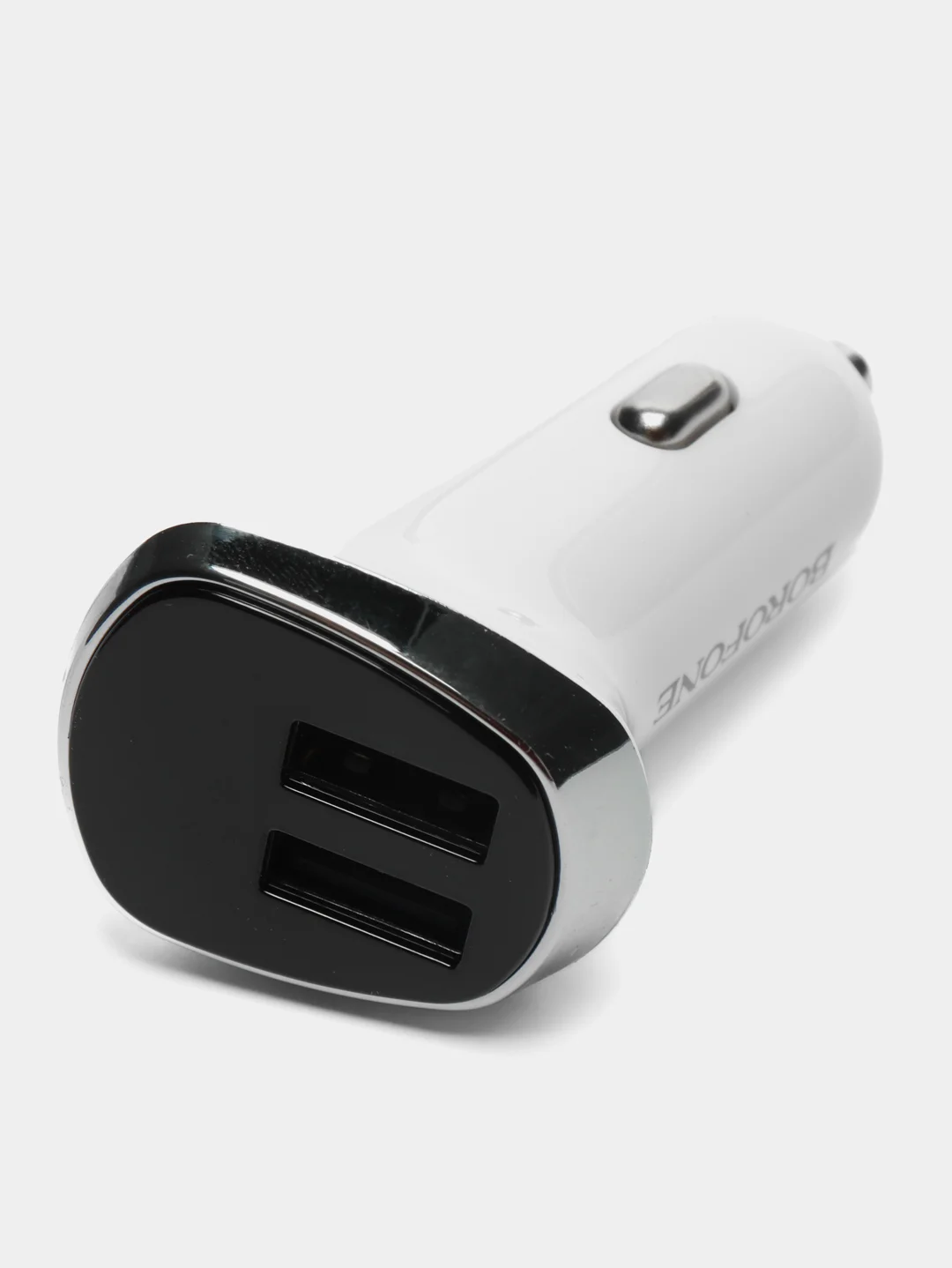 Белый автомобильное зарядное устройство Borofone BZ15, с USB-Lightning