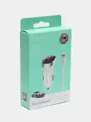 Белый автомобильное зарядное устройство Borofone BZ15, с USB-Lightning