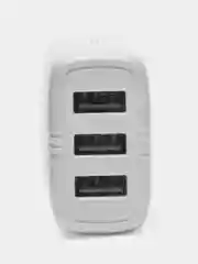 Белый сетевое зарядное устройство Hoco N15, 3 USB, 2.4 A