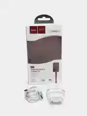 Белый сетевое зарядное устройство Hoco N3, c кабелем Type-C - USB, 18 W