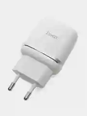 Белый сетевое зарядное устройство Hoco N3, c кабелем Type-C - USB, 18 W
