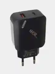 Черный блок питания для смартфона с Type-C, быстрая зарядка, 20 W