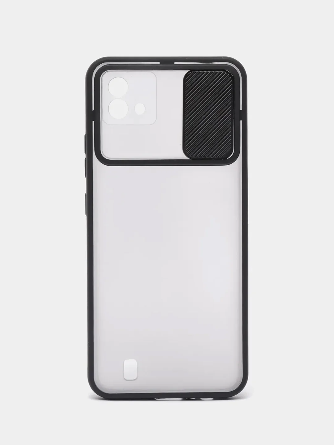 Черный чехол для REALME C11 2021/ REALME C20 с задвижным окном для защиты камеры