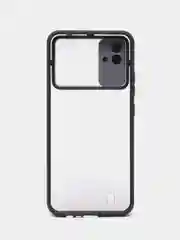 Черный чехол для REALME C11 2021/ REALME C20 с задвижным окном для защиты камеры