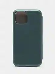 Тёмно-зелёный чехол-книжка для iPhone 13 Mini, 13, 13 Pro, 13 Pro Max