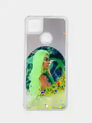 Лайм чехол Xiaomi Redmi 9C, Redmi 9C NFC, Redmi 10A, Редми 9С переливающийся жидкий с блестками