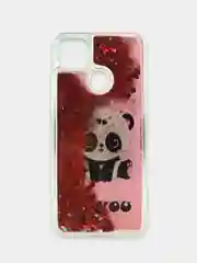 Красный чехол Xiaomi Redmi 9C, Redmi 9C NFC, Redmi 10A, Редми 9С переливающийся жидкий с блестками