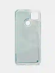 Светло-синий чехол Xiaomi Redmi 9C, Redmi 9C NFC, Redmi 10A, Редми 9С переливающийся жидкий с блестками