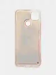 Желтый чехол Xiaomi Redmi 9C, Redmi 9C NFC, Redmi 10A, Редми 9С переливающийся жидкий с блестками