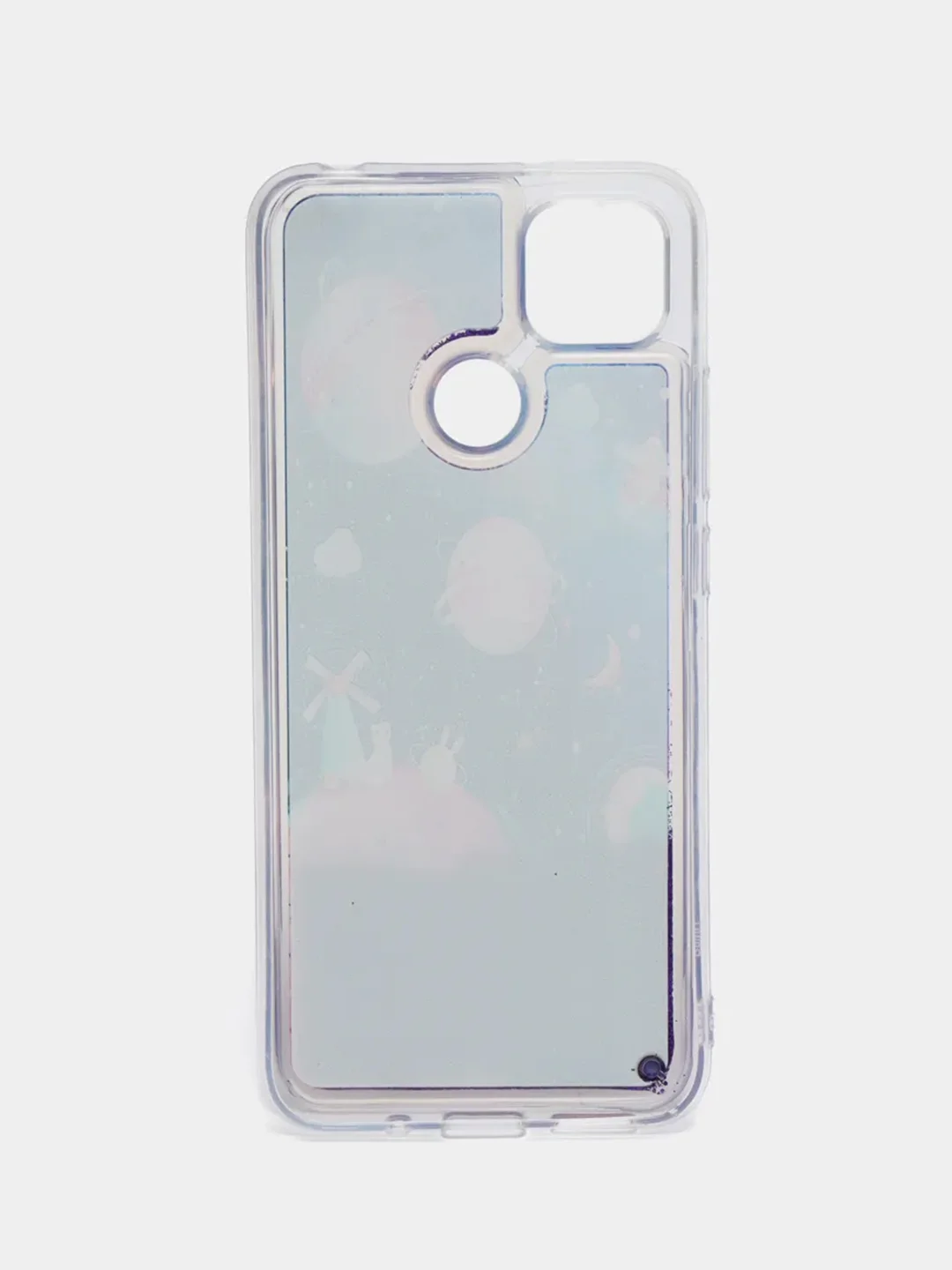 Темно-синий чехол Xiaomi Redmi 9C, Redmi 9C NFC, Redmi 10A, Редми 9С переливающийся жидкий с блестками