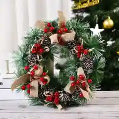 Хаки новогодний венок, для украшения дома