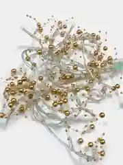 Белый гирлянда новогодняя светодиодная Бисер, LED, на батарейках