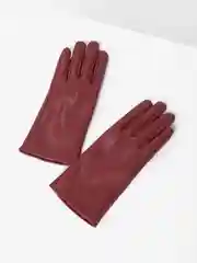 Красный перчатки женские, кожаные