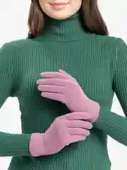 Коралловый перчатки женские однотонные