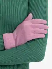 Коралловый перчатки женские однотонные
