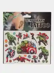 Бордовый татуировка детская, временная (переводная) герои Марвел Marvel
