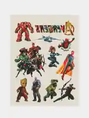 Вишнёвый татуировка детская, временная (переводная) герои Марвел Marvel