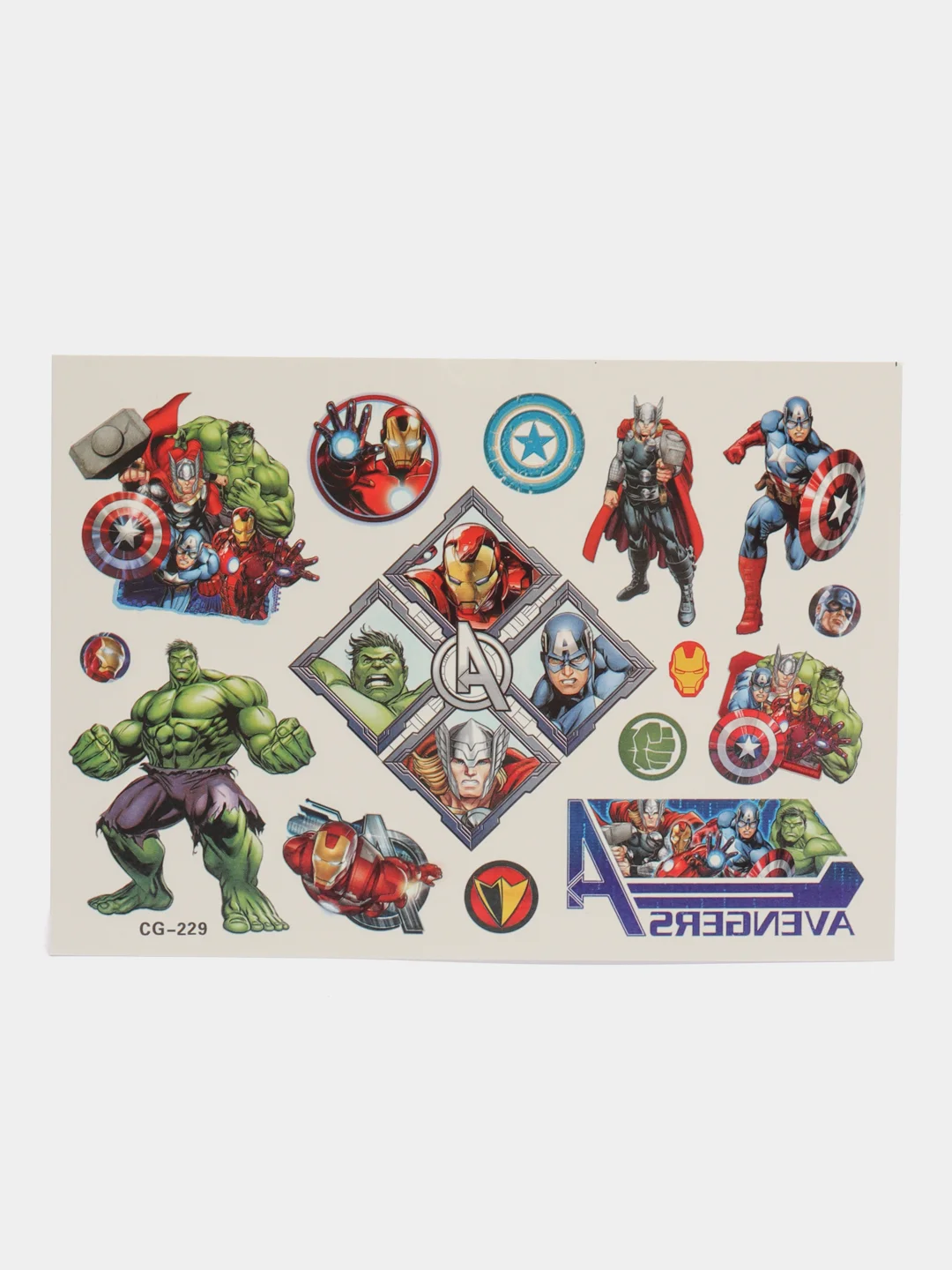 Багровый татуировка детская, временная (переводная) герои Марвел Marvel
