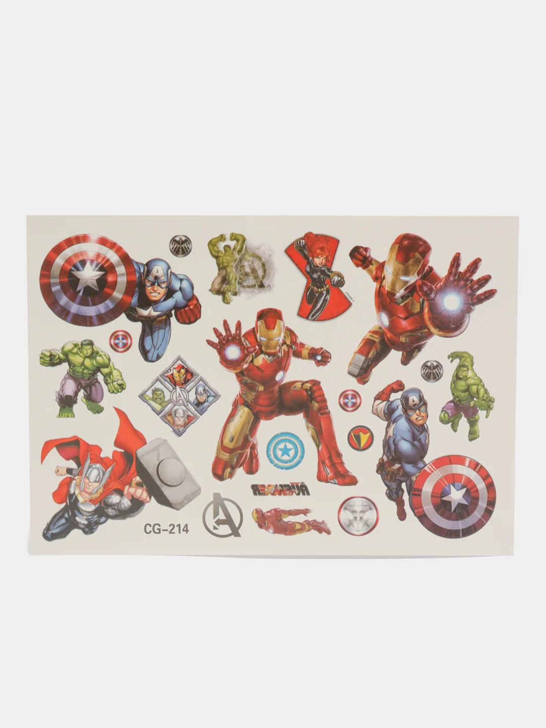 Бежевый меланж татуировка детская, временная (переводная) герои Марвел Marvel